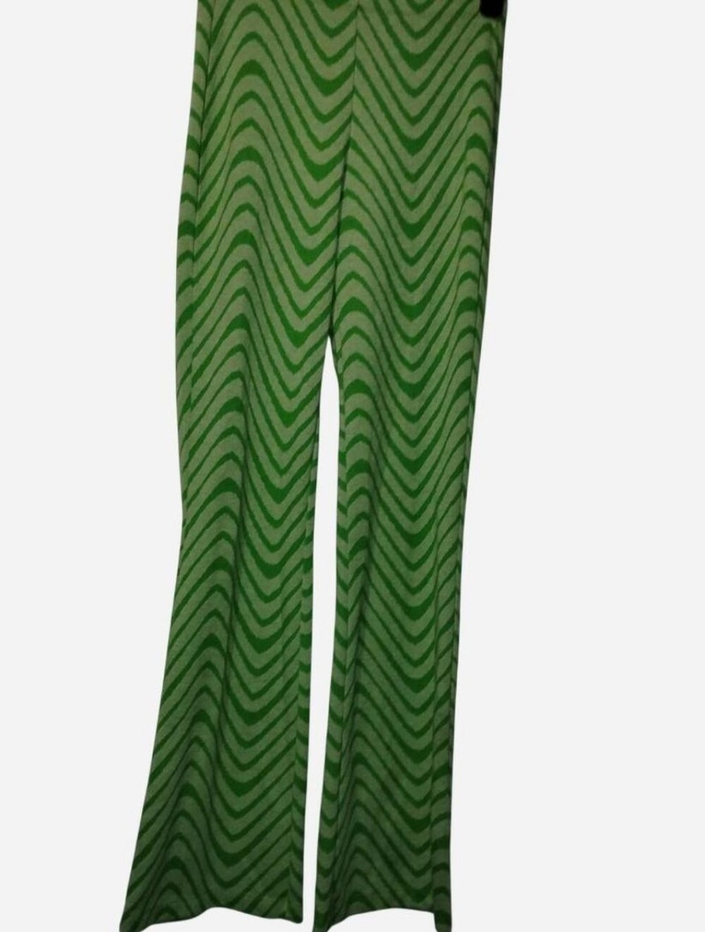 Urban Outfitters Green Swirl Wave Knit Flare Pants (Size S/P)